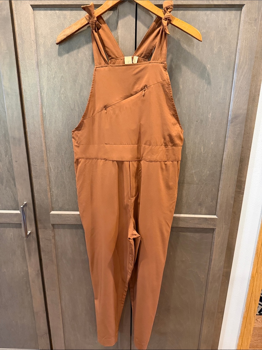 Indyeva Arin Tie-Shoulder Brown Women's Overalls